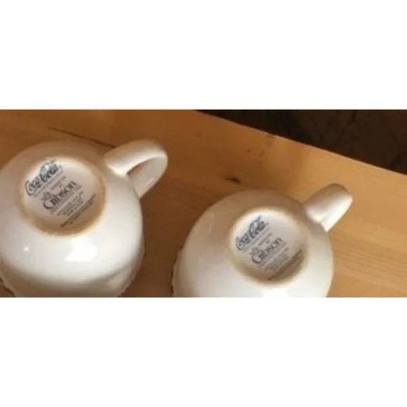 Set/2 COCA-COLA retro 50s diner style coffee mugs - Picture 3 of 3